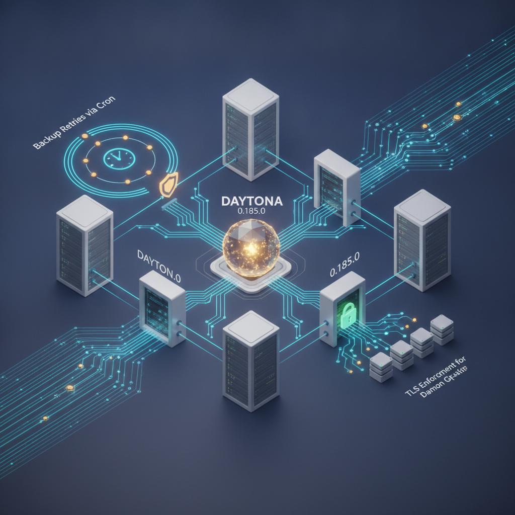 Daytona 0.185.0 Adds Backup Retries and TLS Enforcement
