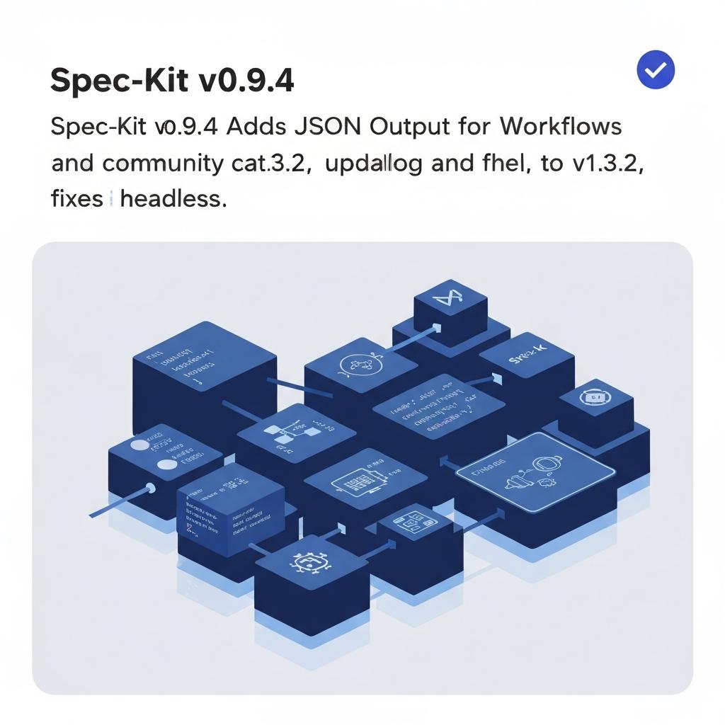 Spec-Kit v0.9.4 Adds JSON Output for Workflows and Headless CLI Dispatch